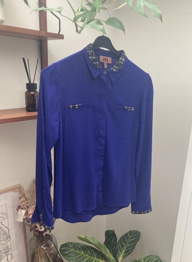 Blauwe blouse van CKS (Maat S), Kleding | Dames, Blauw, Ophalen of Verzenden, Maat 36 (S), CKS