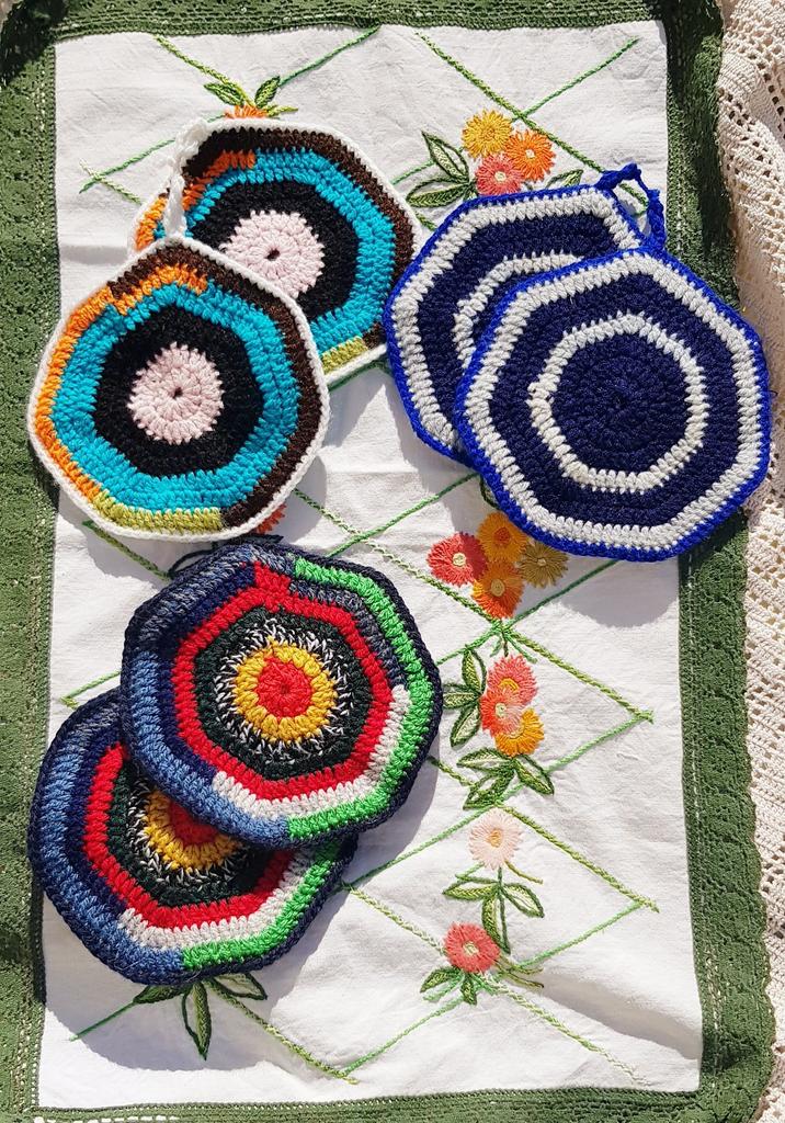 6 maniques🌻 RETRO de cuisine🌻 ( faits main), Enlèvement ou Envoi, Comme neuf, Casserole ou poêle