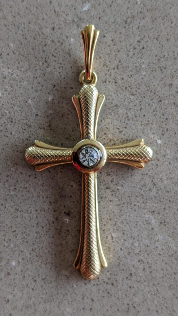 Croix plaquée or, Enlèvement ou Envoi, Neuf, Bijoux, Christianisme | Catholique