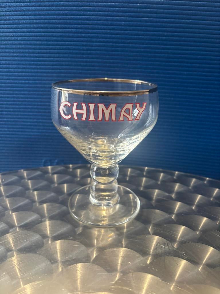 Verre chimay emaillé, Collections, Marques de bière, Neuf, Verre ou Verres, Autres marques, Enlèvement ou Envoi
