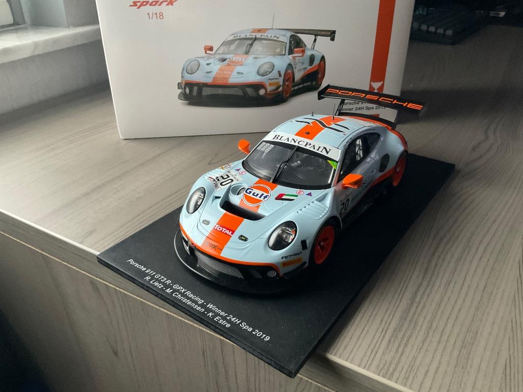 1/18 spark Porsche 911 GT3 R Winner 24h Spa 2019, Enlèvement ou Envoi, Comme neuf, Voiture