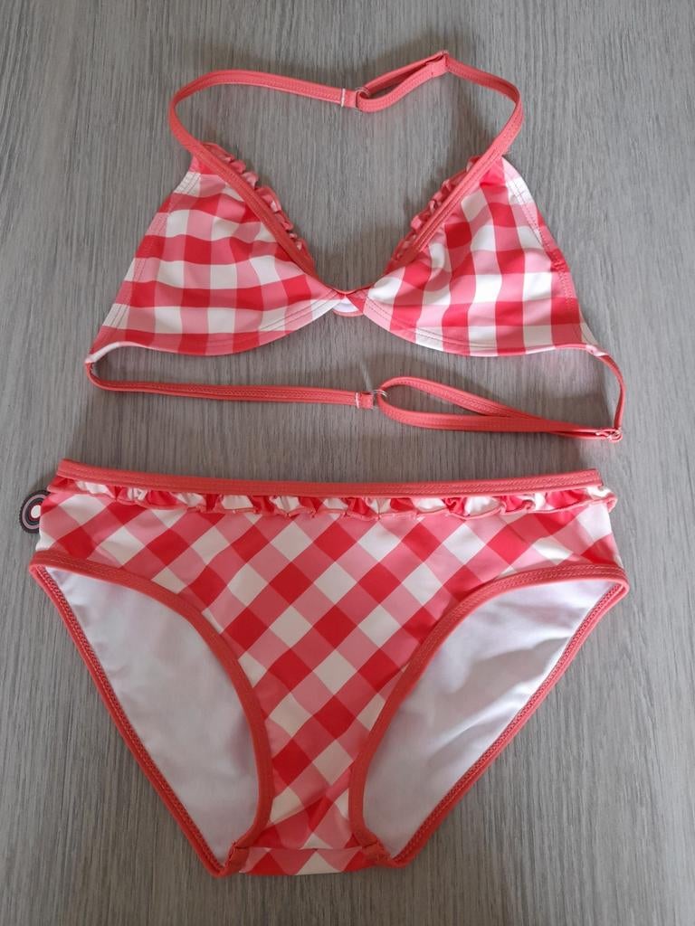 Wit/oranje bikini 4 Funky flavours 134/140, Meisje, Sport- of Zwemkleding, Ophalen of Verzenden, Zo goed als nieuw