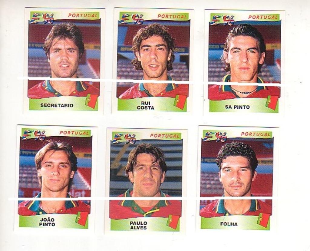 Panini Europe '96/Portugal/6 autocollants, Collections, Articles de Sport & Football, Envoi, Comme neuf, Affiche, Image ou Autocollant