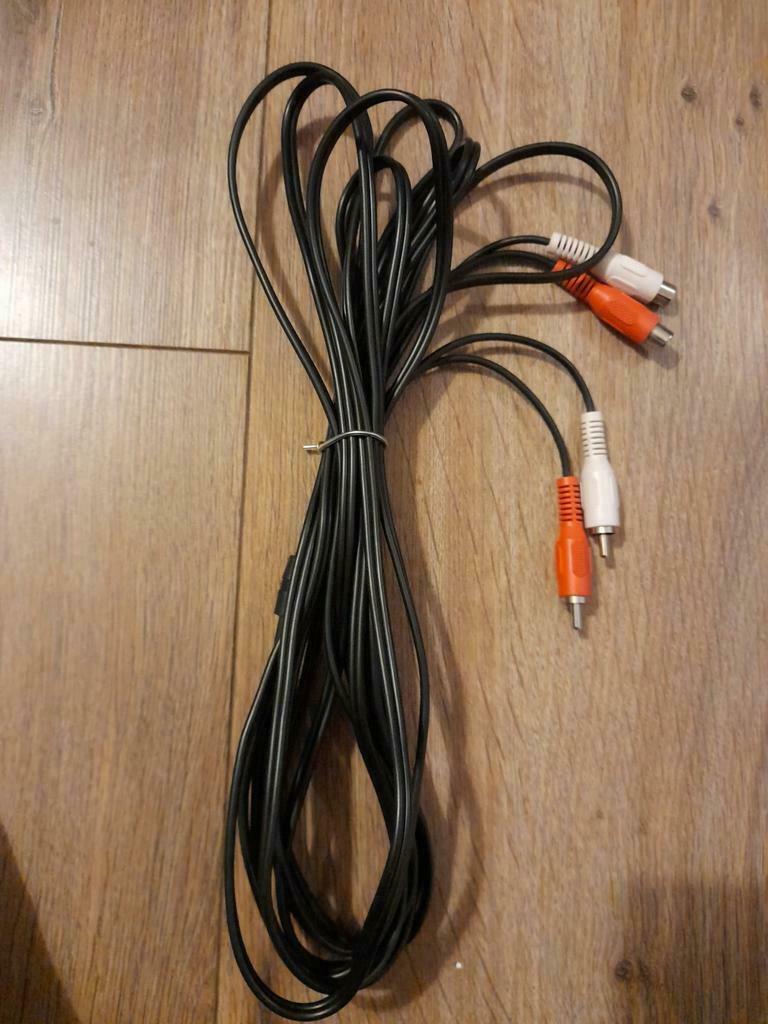 Câble prolongateur 2x RCA mâle vers 2x RCA femelle, 5m, Enlèvement ou Envoi, Comme neuf, 5 à 10 mètres, Autres câbles