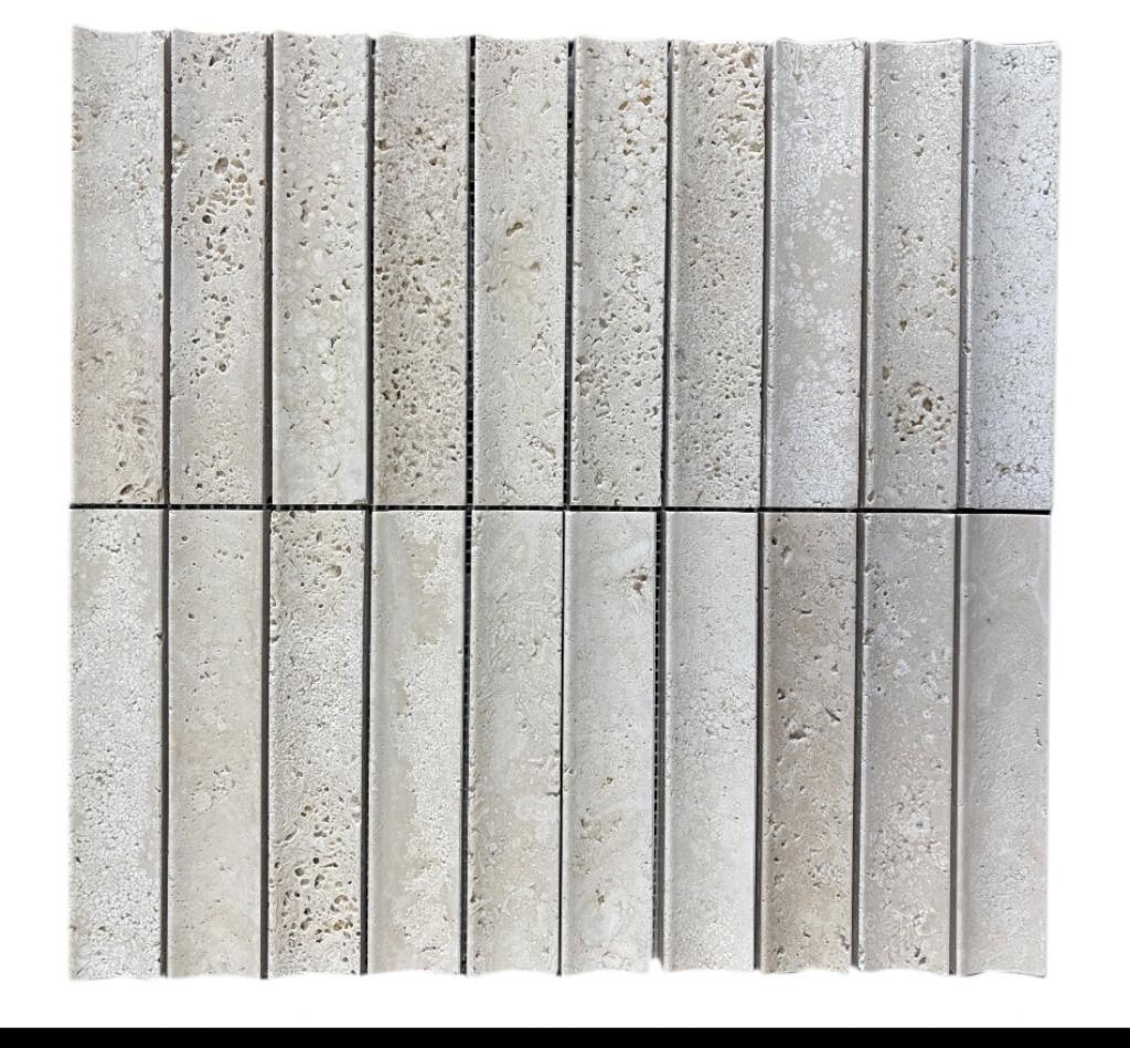 Mosaic Kit Kat Travertin Conclave 150x65x10mm, Ophalen, Wandtegels, Nieuw, 20 tot 40 cm