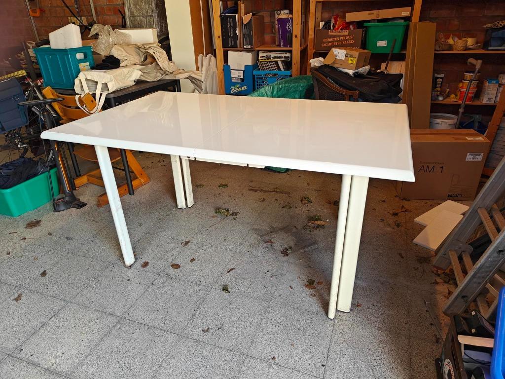 eettafel 150/190x90cm, Huis en Inrichting, Tafels | Eettafels, Ophalen, Gebruikt, 150 tot 200 cm, Metaal
