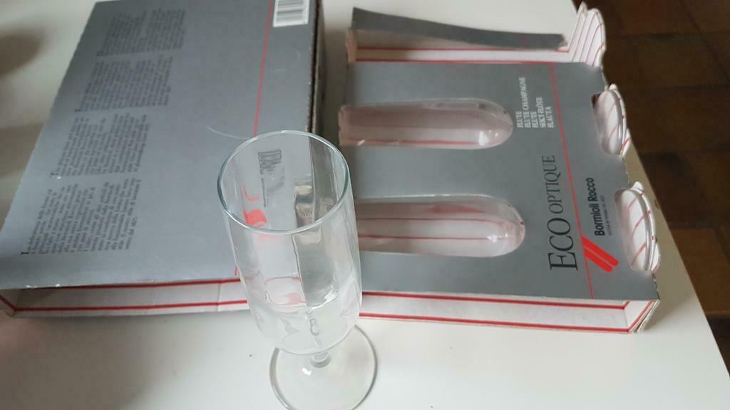 6 champagne glazen Eco Optique NIEUW, Enlèvement ou Envoi, Neuf, Autres types