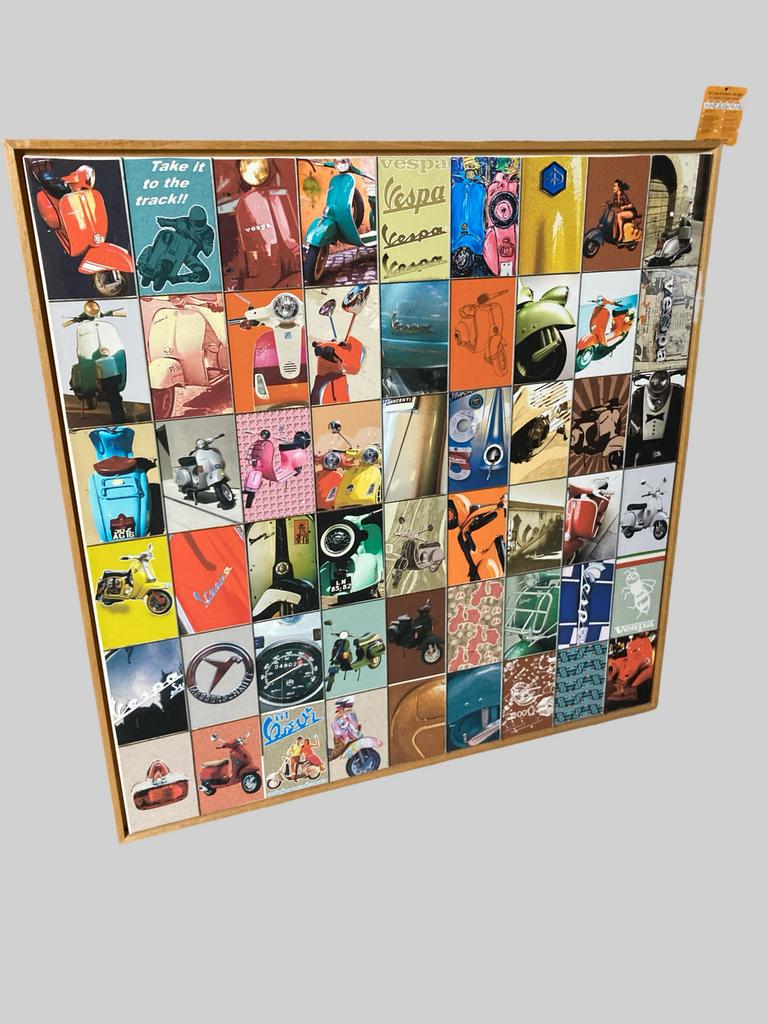 Groot vespa collage canvas, Collections, Marques & Objets publicitaires, Enlèvement