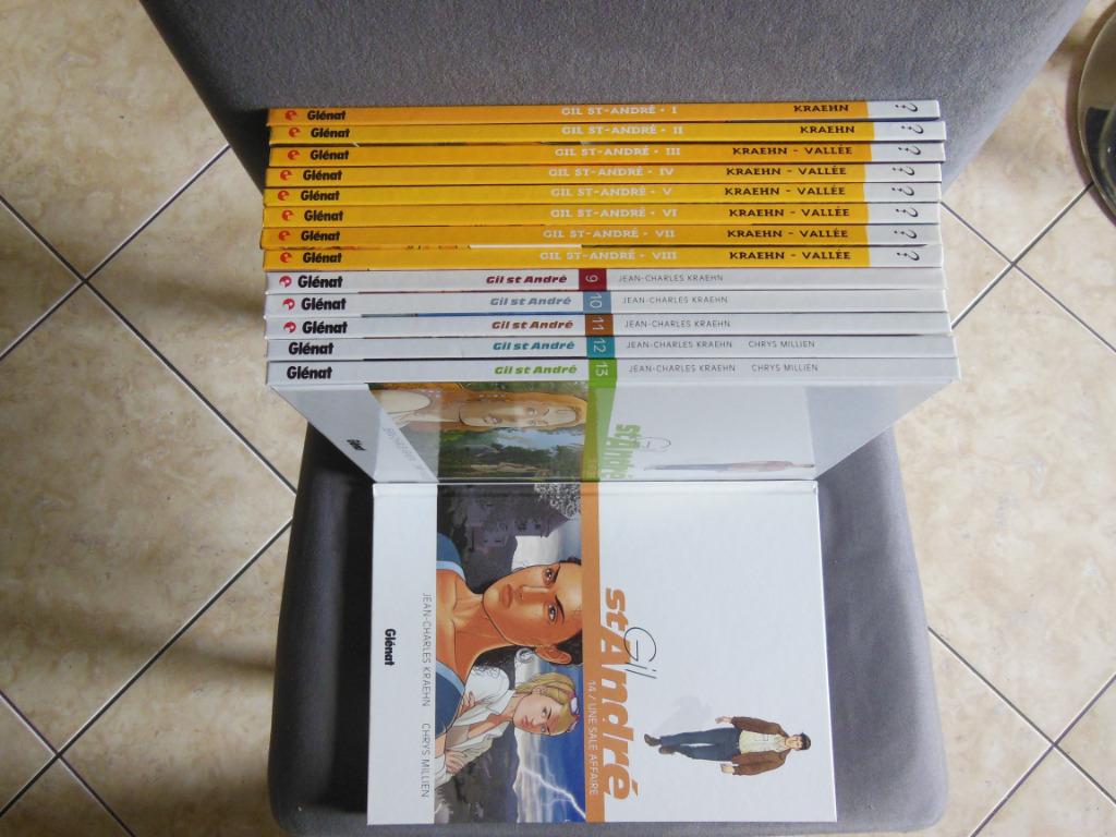 Lot BD Gil St André 1 à 14, Boeken, Stripverhalen, Complete serie of reeks, Ophalen of Verzenden, Zo goed als nieuw
