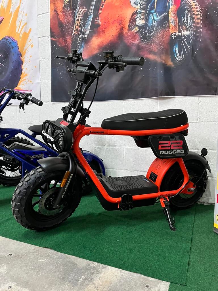 Nieuw 22 Rugged E-Cruiser E-Scooter IN 5 KLEUREN, Fietsen en Brommers, Scooters | Vespa, Ophalen, Overige modellen, Elektrisch