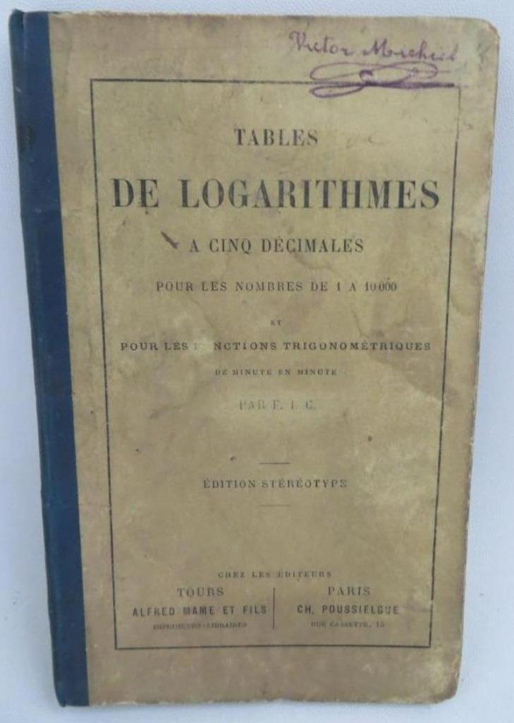 Tables de logarithmes à cinq décimales, Enlèvement ou Envoi