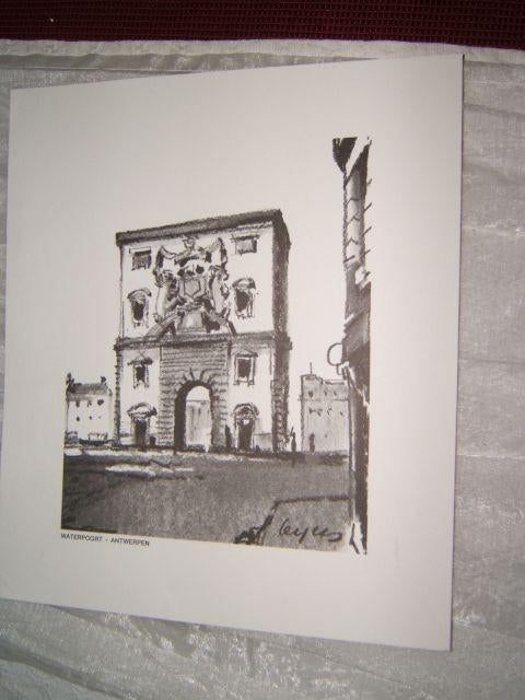Tekening van Waterpoort in Antwerpen Periode 1900 - 1944, Enlèvement ou Envoi
