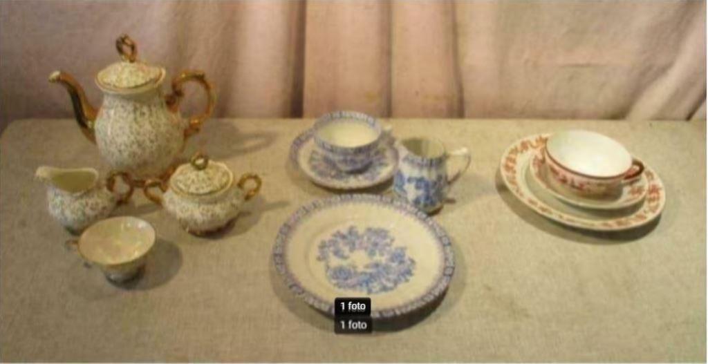 Beau Lot de Pièces de Vaisselle Antiques en Porcelaine, Enlèvement ou Envoi