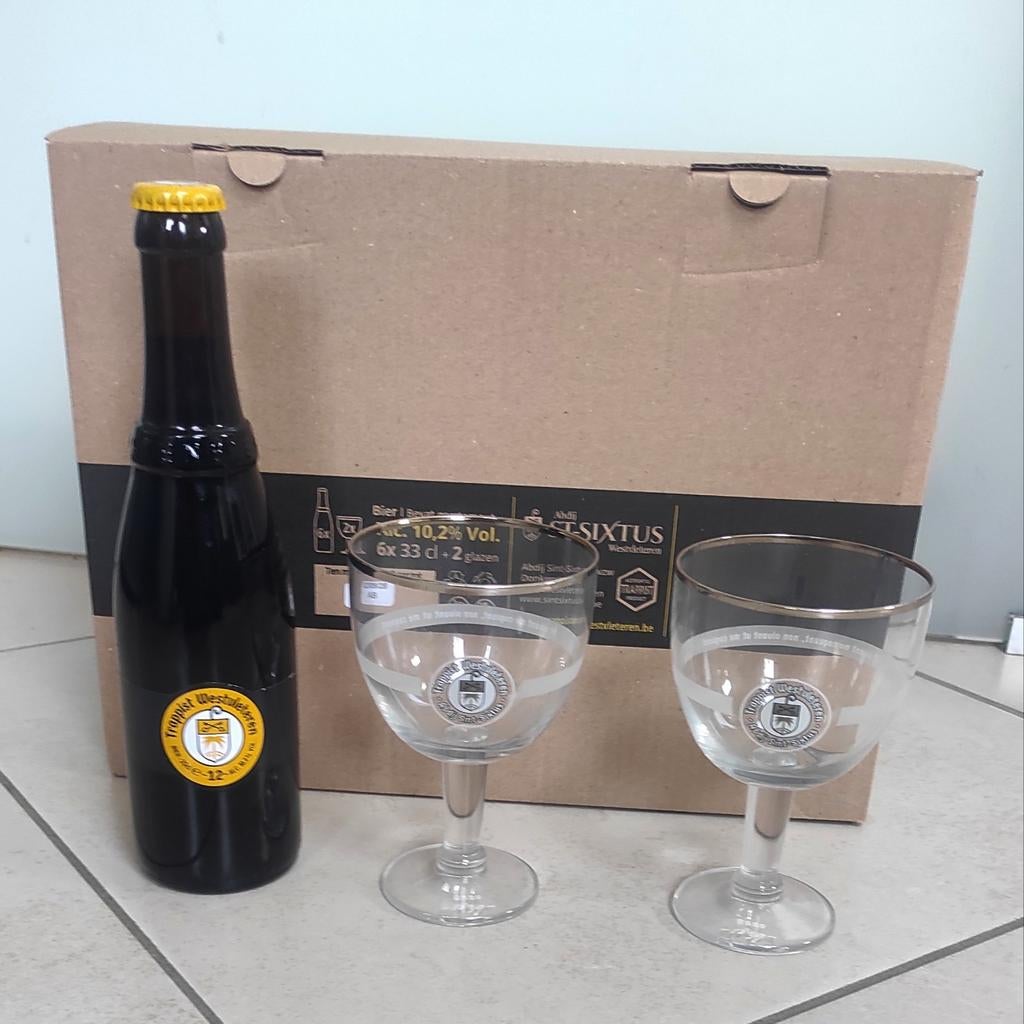 Pack 6X Westvleteren XII + 2 verres 15cl, Enlèvement