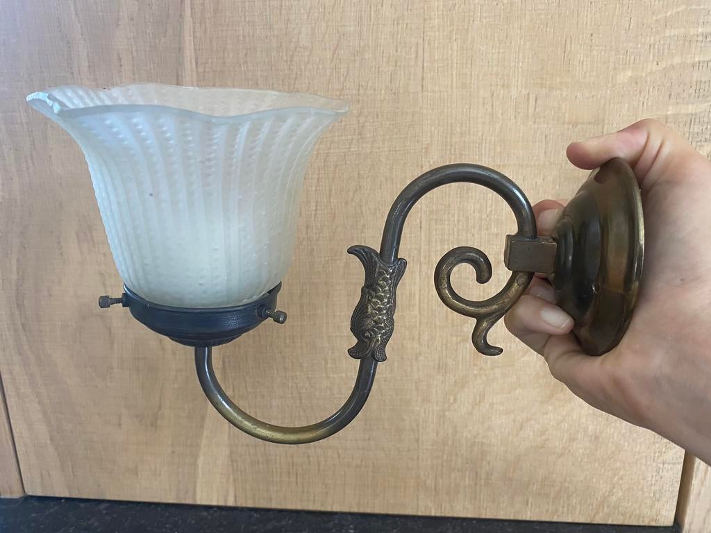 Très belle applique murale, vintage, Maison & Meubles, Lampes | Appliques, Enlèvement, Comme neuf, Verre