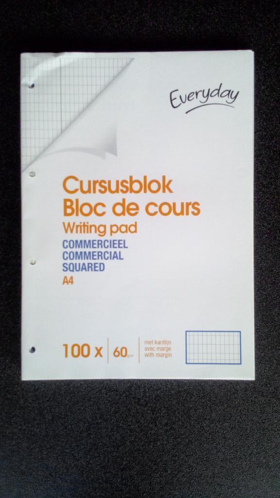 Cursusblok commercieel geruit A4 met kantlijn nieuw, Ophalen of Verzenden, Nieuw