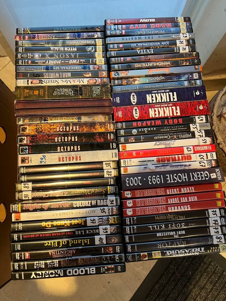 DVD’s en video-cassettes (VHS) met films en series, Enlèvement, Utilisé