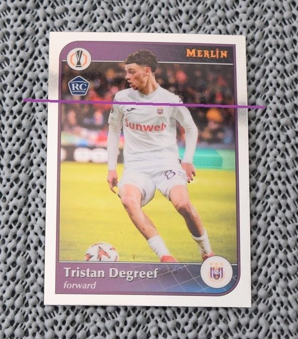 Merlin/RSC Anderlecht/Tristan Degreef/Carte à collectionner, Collections, Envoi, Neuf, Cartes de joueur