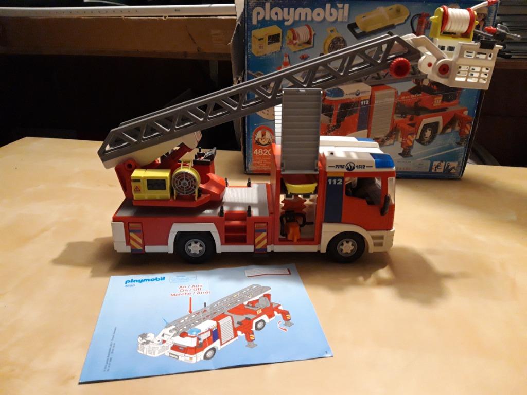 playmobil brandweer ladderwagen, Ophalen, Zo goed als nieuw, Complete set