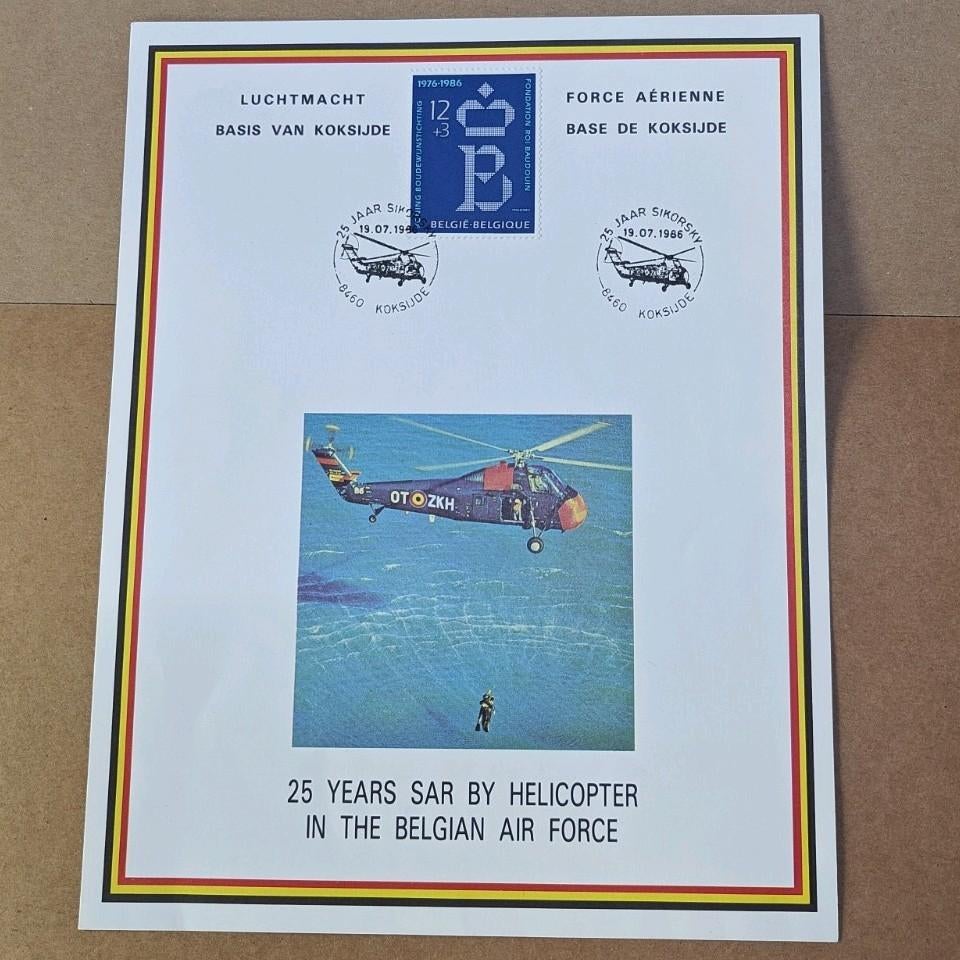 40 SQN Koksijde 25jaar Sikorsky, Verzamelen, Ophalen of Verzenden, Luchtmacht, Foto of Poster