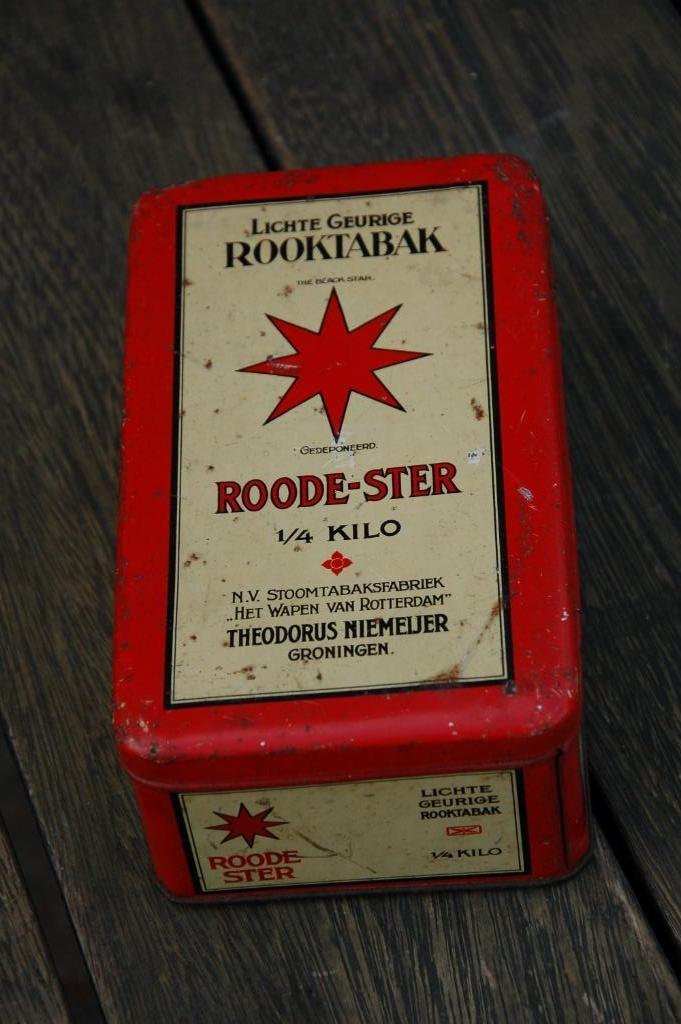 Boîte à tabac à fumer Roode-Ster 1/4 Kg, Enlèvement ou Envoi, Utilisé, Autre, Autres marques