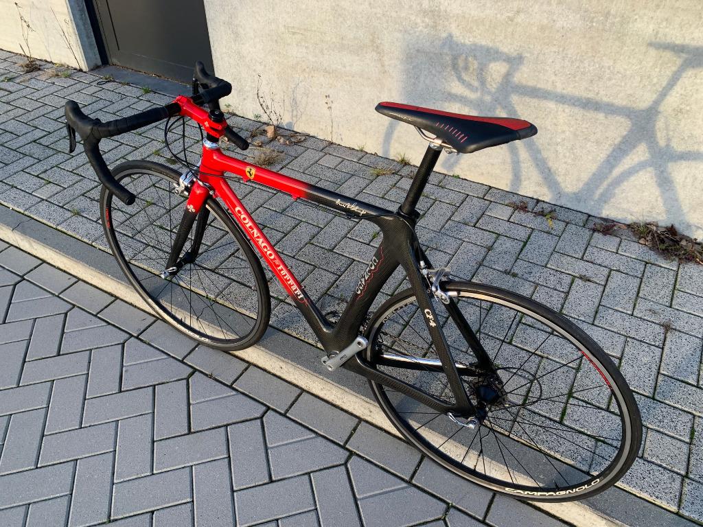 Uniek Colnago CF1 Ferrari Fiets Campagnolo Record CF3 CF7, Gebruikt, Carbon, Heren, Ophalen