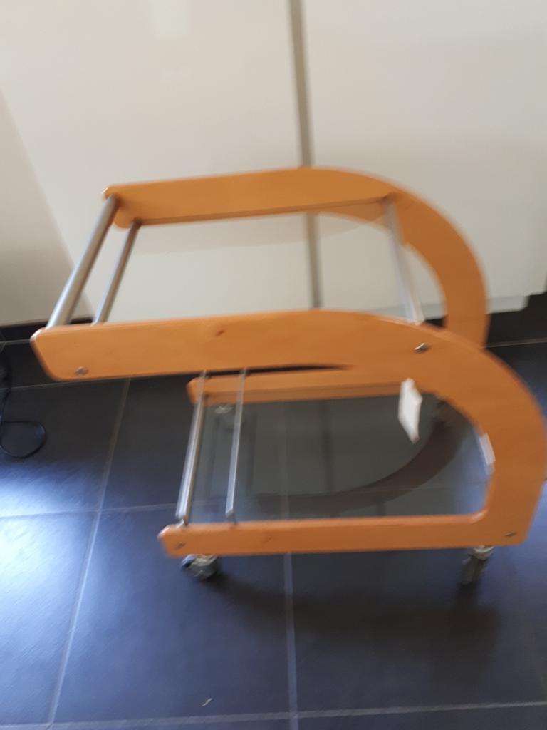 Retro serveerwagen trolly jaren 70, Ophalen