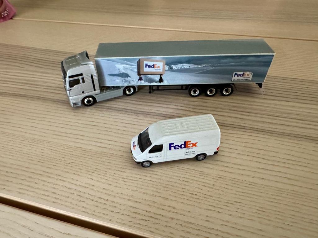 Schuco 26905 Mercedes-Benz Sprinter+Actros  'Fed-Ex' H0, Hobby & Loisirs créatifs, Voitures miniatures | 1:87, Comme neuf, Bus ou Camion