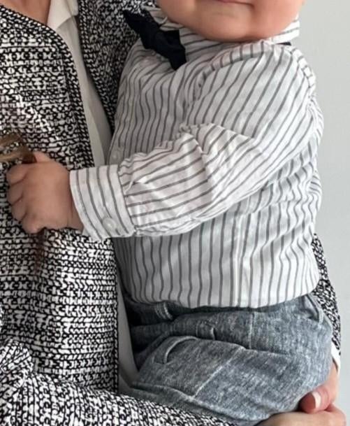Net hemdje (als romper) met strikje - Maat 68, Enfants & Bébés, Vêtements de bébé | Taille 68, Garçon, Enlèvement ou Envoi, Chemise ou Chemisier