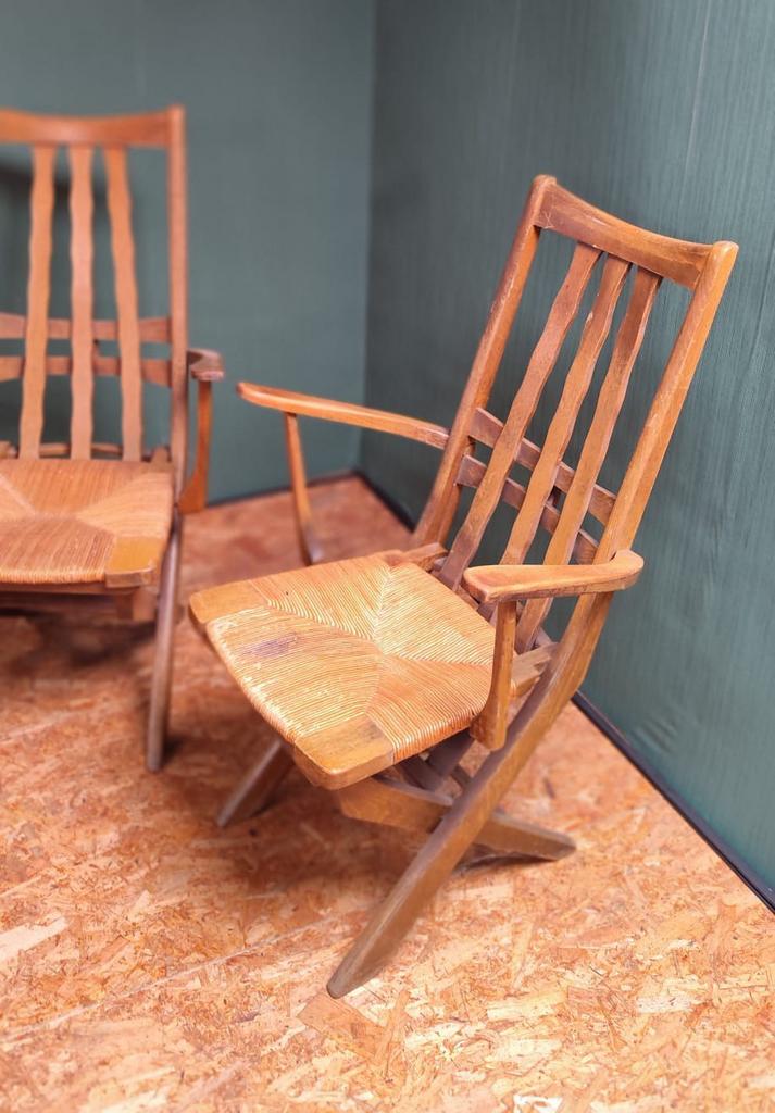 Retro.vintage houten zetels jaren 50, Enlèvement