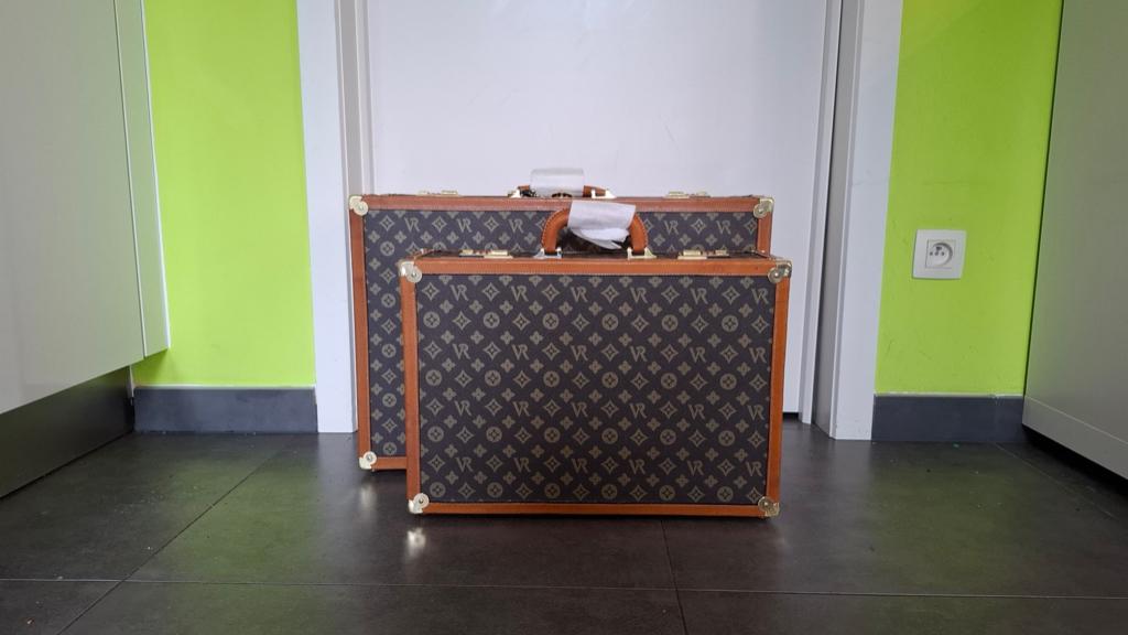 Set van 2 vintage reiskoffers / decoratieve valiezen, Huis en Inrichting, Ophalen, Nieuw