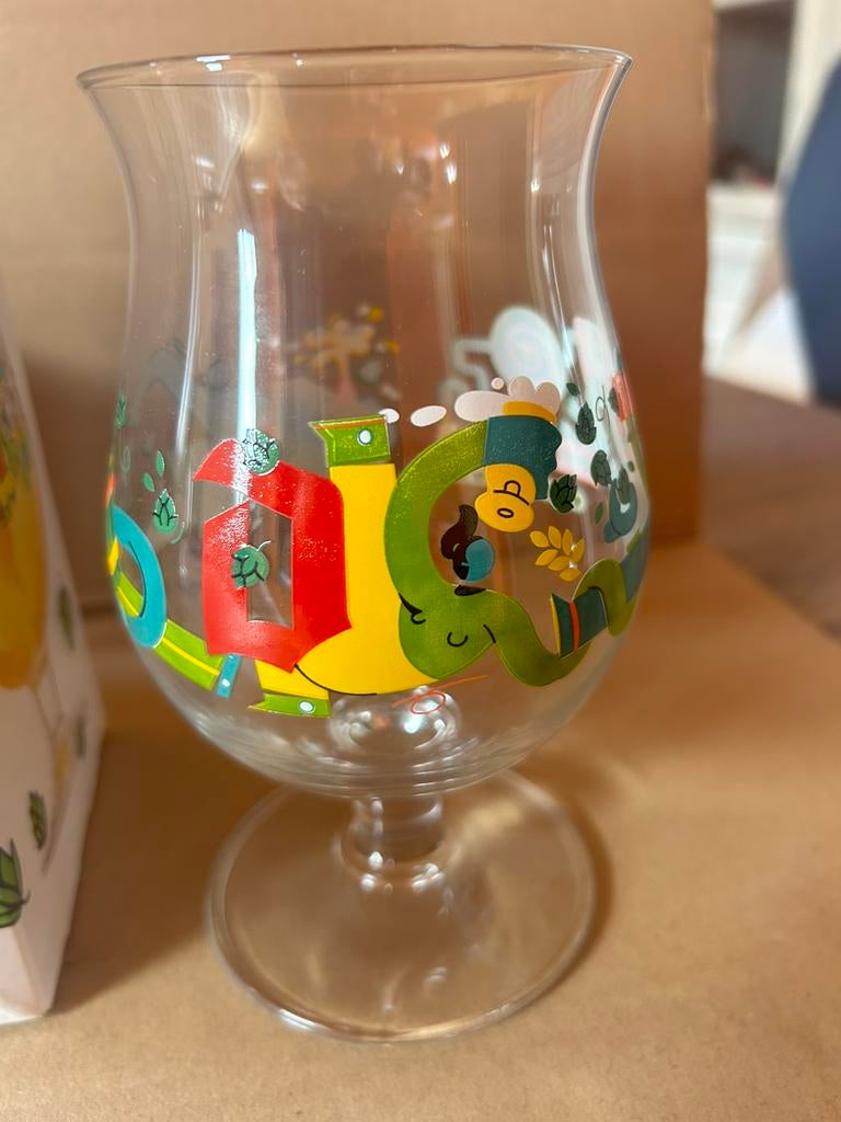Verre DUVEL Tripel hop avec box, Verzamelen, Zo goed als nieuw, Duvel