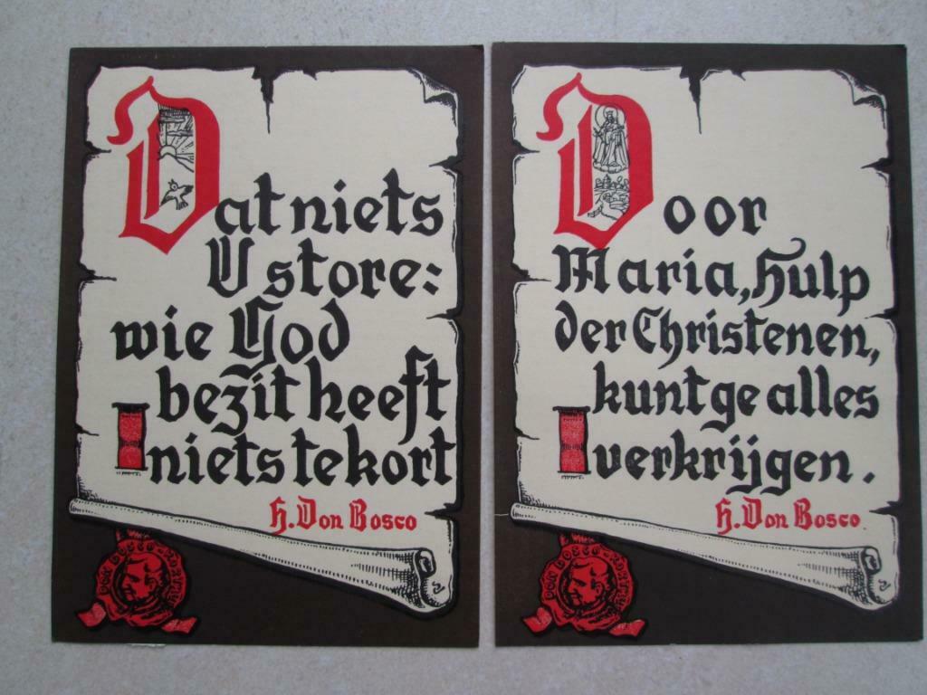 postkaarten: spreuken van Don Bosco, Envoi