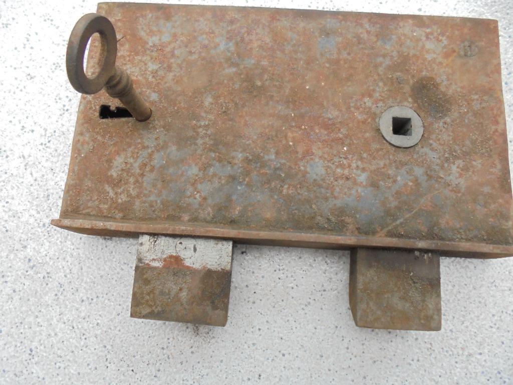 serrure de porte ancienne avec 1 clé, Bricolage & Construction, Serrurerie de bâtiment & Dispositif de fermeture, Utilisé, Clé