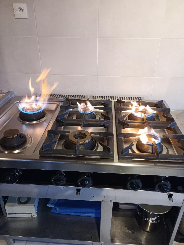 Cuisine au gas, Enlèvement, Utilisé, Cuisinière, Friteuse et Grils