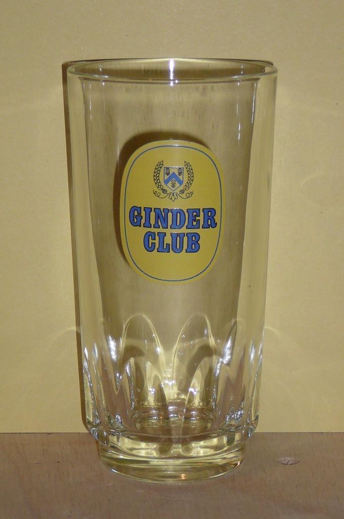 Bierglas  GINDER  CLUB, Verzamelen, Ophalen of Verzenden, Bierglas