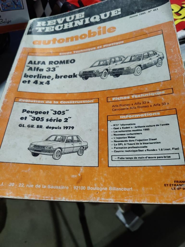 Alfa romeo 33 Peugeot 305 RTA, Ophalen of Verzenden