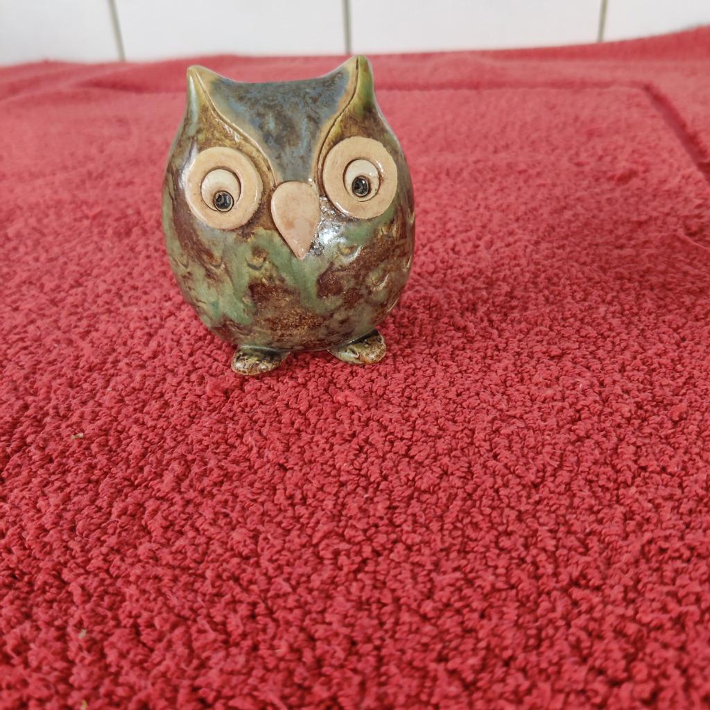 Hibou en céramique, Collections, Collections Animaux, Enlèvement, Comme neuf, Oiseaux, Statue ou Figurine