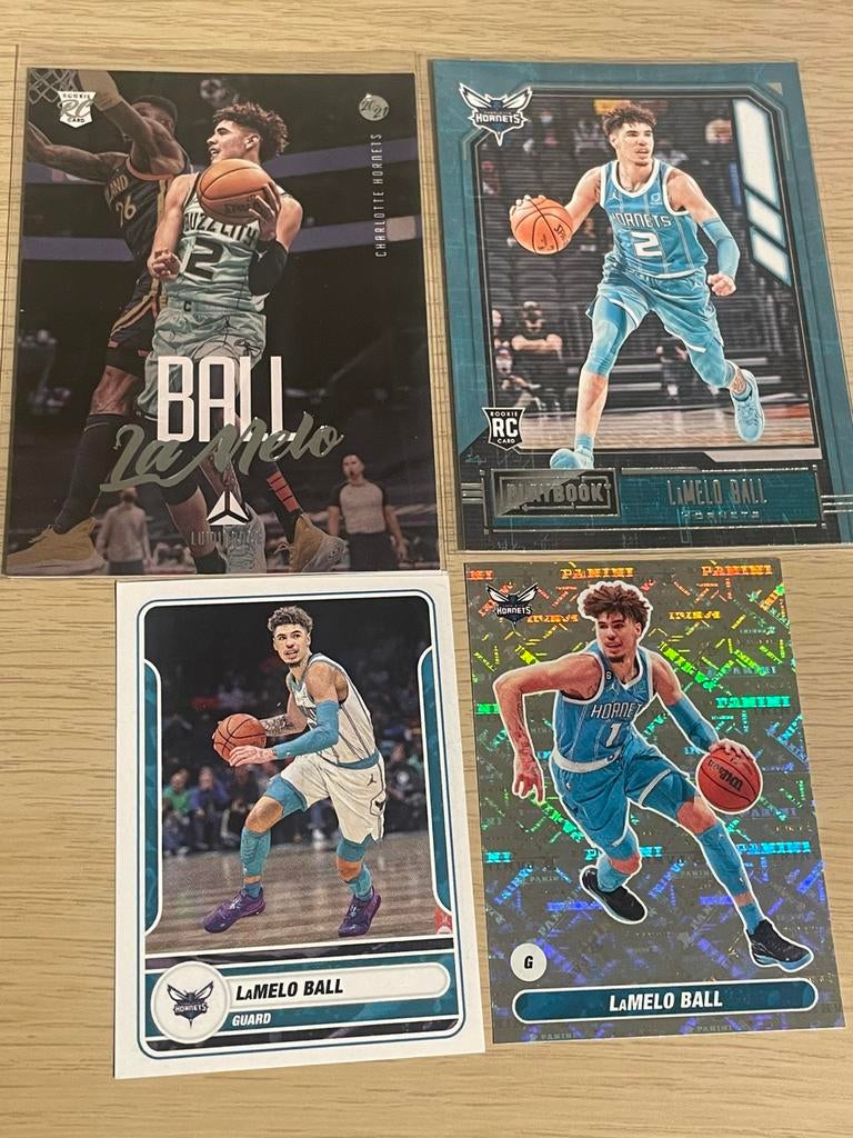 4 cartes Lamelo Ball, Enlèvement ou Envoi, Neuf, Autocollants et Photos