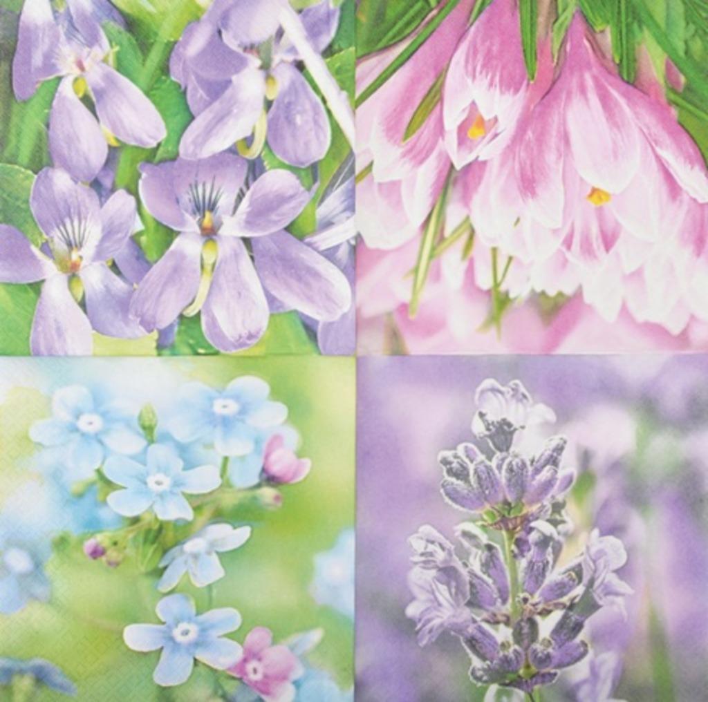 PAPIEREN SERVETTEN BLOEMEN 33X33 CM, Ophalen of Verzenden, Nieuw, Overige typen