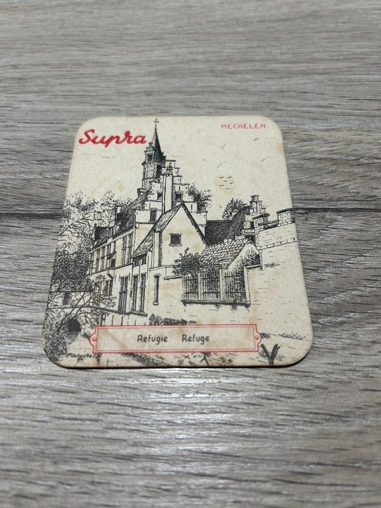 Oud bierviltje Mechelen Supra, Ophalen of Verzenden, Gebruikt, Viltje(s)