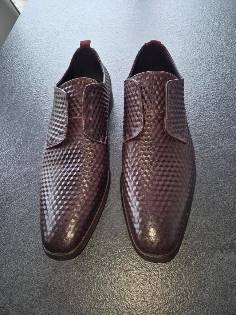 donkerbruine herenschoenen- Via Borgo - maat 43, Ophalen, Bruin, Overige typen, Zo goed als nieuw