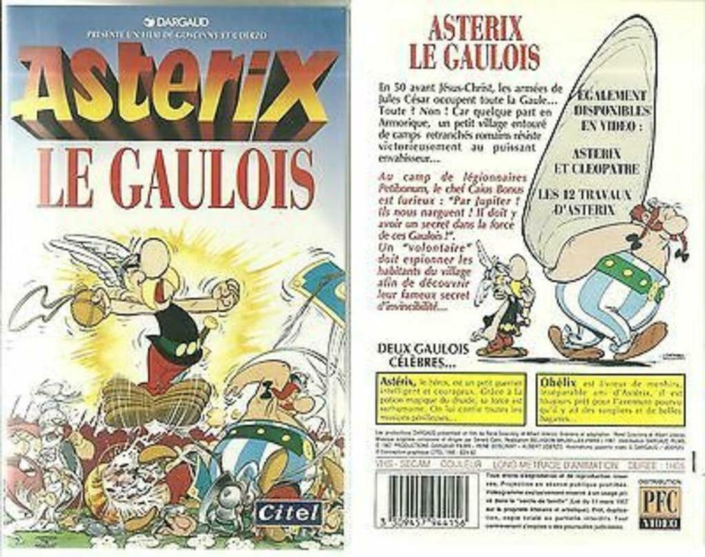 VHS casette ASTERIX Le Gaulois, À partir de 6 ans, Enlèvement ou Envoi, Programmes et films pour enfants, Autres types