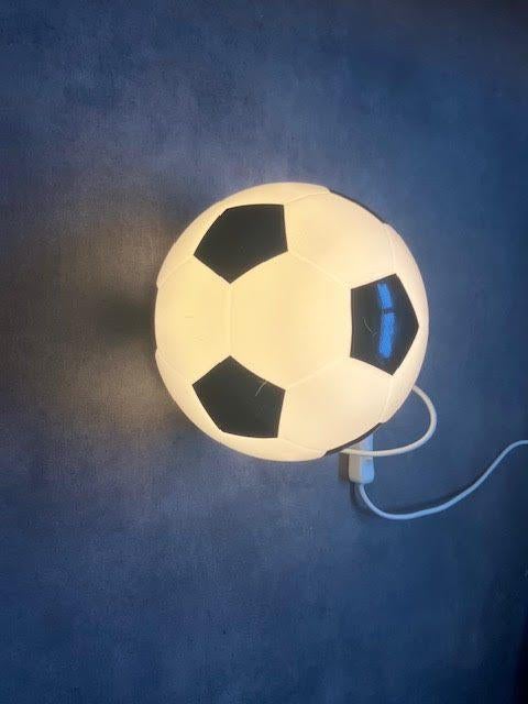 Led-tafellamp in voetbalpatroon, Ophalen, Zo goed als nieuw, Kunststof, Minder dan 50 cm