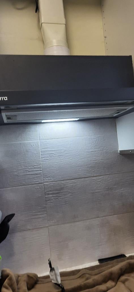 HOTTE  tiroir 60 cm Noir, Electroménager, Recyclage, Encastré, Comme neuf, Enlèvement