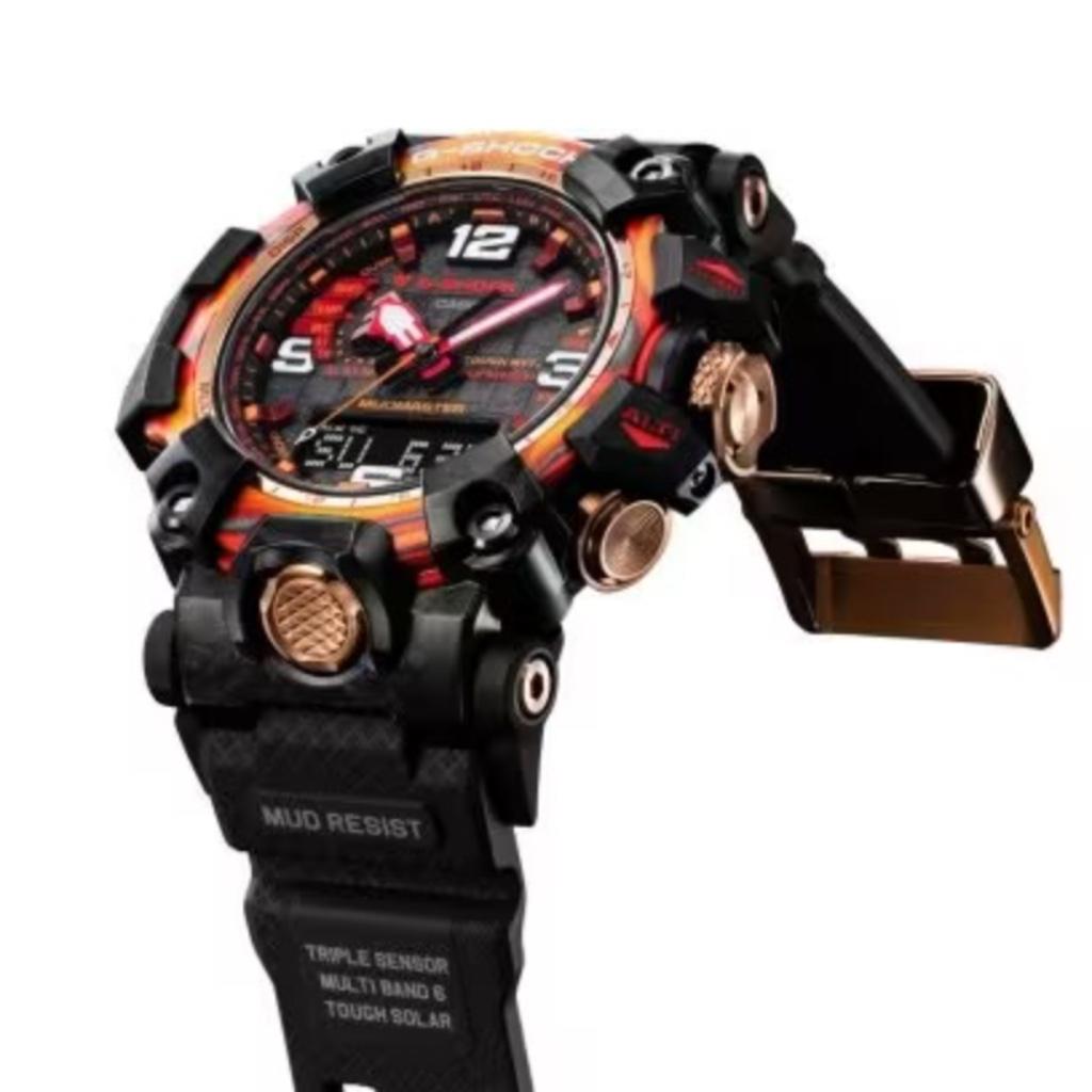Casio G-SHOCK 40th anniversary Flare Red NIEUW ZELDZAAM, Waterdicht, Kompas, Nieuw, Rood