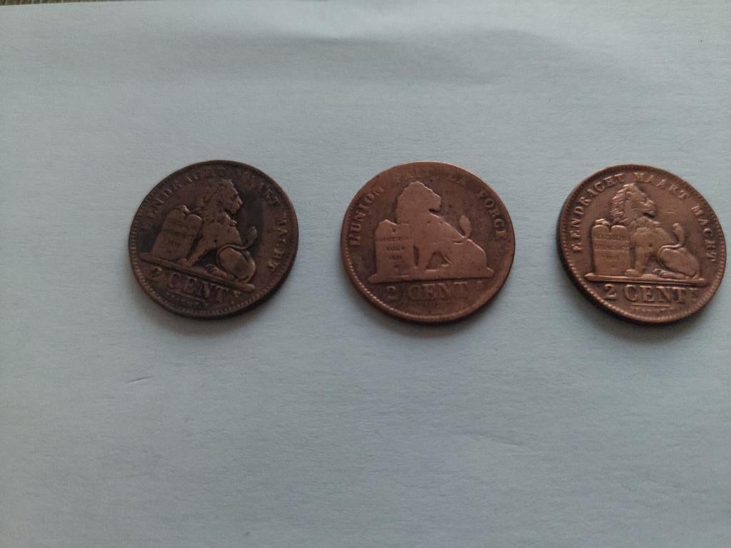 Belgische 2 centimes munt uit de periode van Koning Leopold, Enlèvement ou Envoi