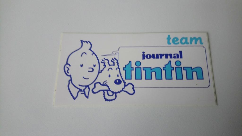 kuifje Tintin sticker - autocollant Journal Team Tintin, Enlèvement ou Envoi, Tintin, Neuf, Image, Affiche ou Autocollant
