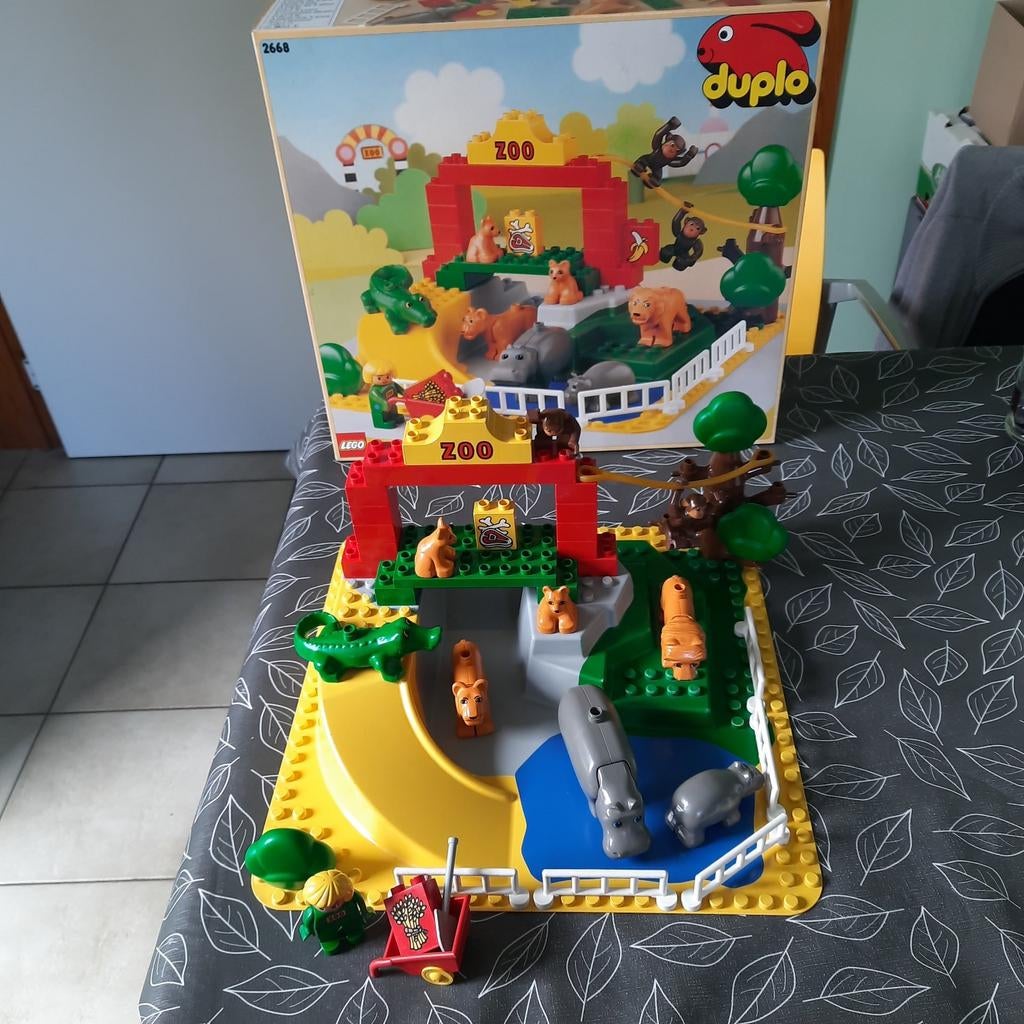 LEGO DUPLO 2668 ZOO VINTAGE ET ANIMAUX AFRICAINS collect., Enlèvement, Comme neuf, Ensemble complet, Duplo