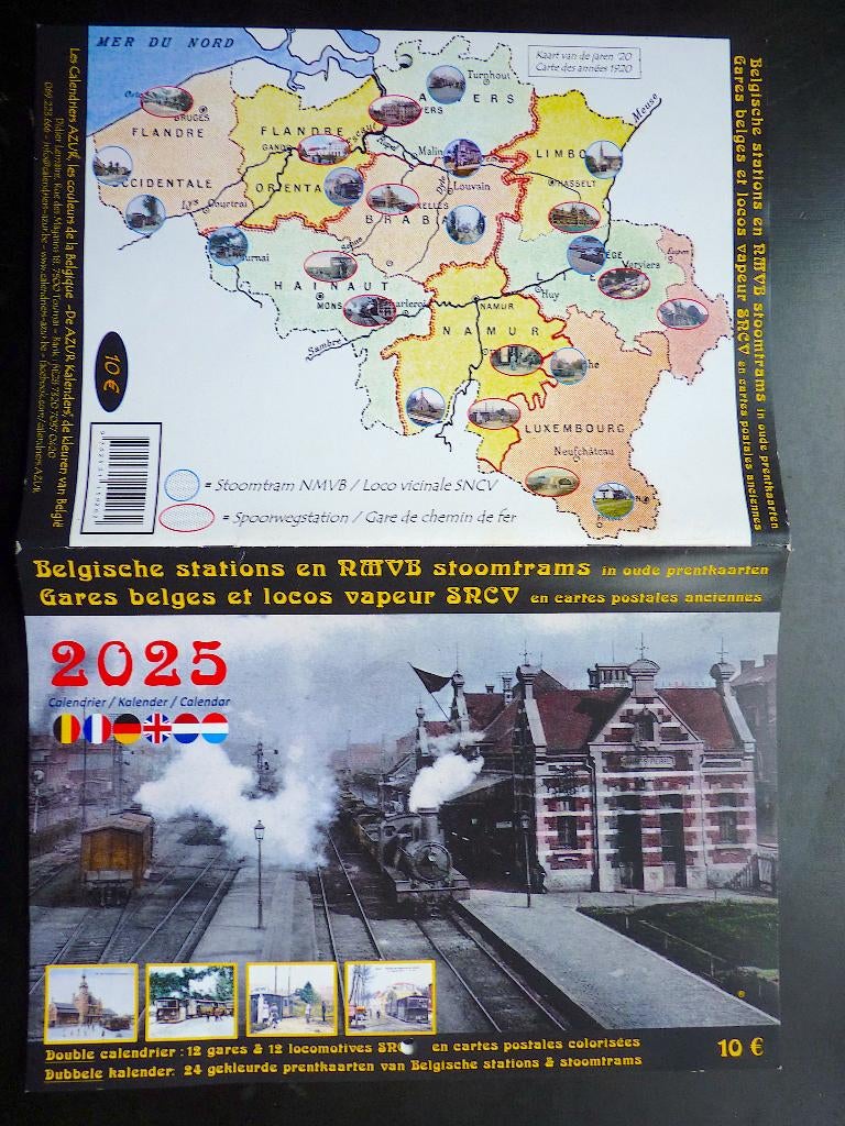 Belgische stations en ansichtkaarten stoomlocomotieven NMBS, Ophalen of Verzenden, Zo goed als nieuw, Tram, Overige typen